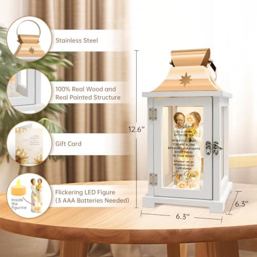 Homazing Sister Gifts Lantern - Unique Sister Gift Ideas for Mothers Day, Christmas, Thanksgiving