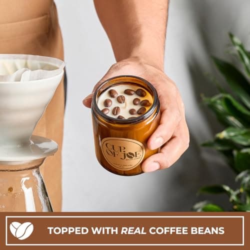Coffee scented jar candle 9oz espresso aroma in amber glass for warm ambiance, long-lasting fragrance, and home décor. 9oz Coffee Scented Jar Candle, Espresso, Amber Glass, Home Fragrance Gift B0DJMPC42T
