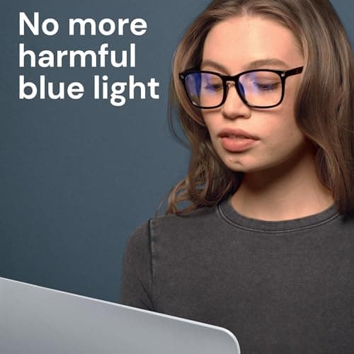 Blue Light Blocking Glasses - Fashion Square Eyeglasses, Anti UV Ray Computer Gaming Glasses Blue Blockers for Women/Men