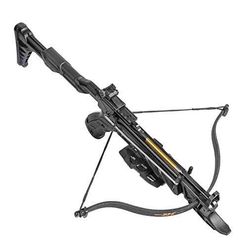 Bear X Desire XL Pistol Hunting Crossbow, Self-Cocking, Adjustable Stock up to 2.5", Compact Design, Includes 3 Premium Bolts, Dependable Accuracy