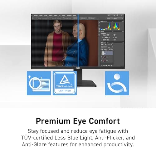 msi PRO MP273Q E7 27-inch IPS 2560 x 1440 (QHD) Computer Monitor, 75Hz,Adaptive-Sync, HDMI, DP Port, VESA Mountable, Tilt, Speaker, 1ms, Black