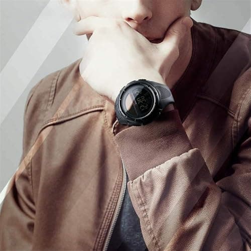 Gosasa Men's Outdoor Sports Multifunction Solar Power LED Digital Watches 50M Water Resistant