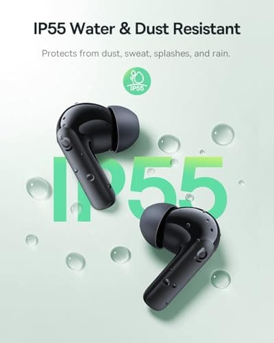 Baseus Bass BP1 NC Hybrid Active Noise Cancelling Wireless Earbuds, 12mm Super-Bass Driver, 41H Playtime, Bluetooth 6.0, IP55 Waterproof, 4-Mic AI ENC, 24 Customizable EQ