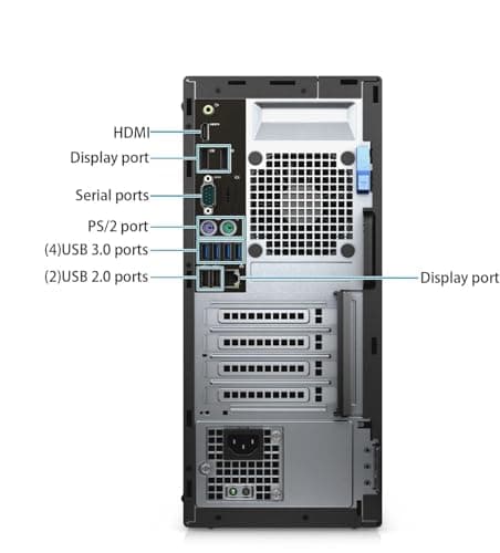 Dell Optiplex 7050 Tower Desktop Computer PC, Intel Core i7-6700, 16GB RAM, 512GB SSD, Keyboard & Mouse, DisplayPort, HDMI, Windows 11 Pro (Renewed)
