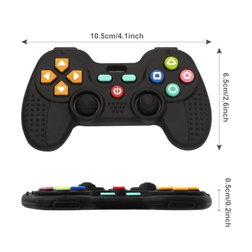 Hooku 2 Pack Silicone Teething Toys for Babies 0-6 Months, Teethers for Babies 6-12 Months, Remote Teether for Baby, Sensory Toys for Babies, Baby Chew Toys KLW8808