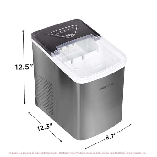 Frigidaire EFIC123-SS Counter Top Maker, Produces 26 pounds Ice per Day, Stainless Steel