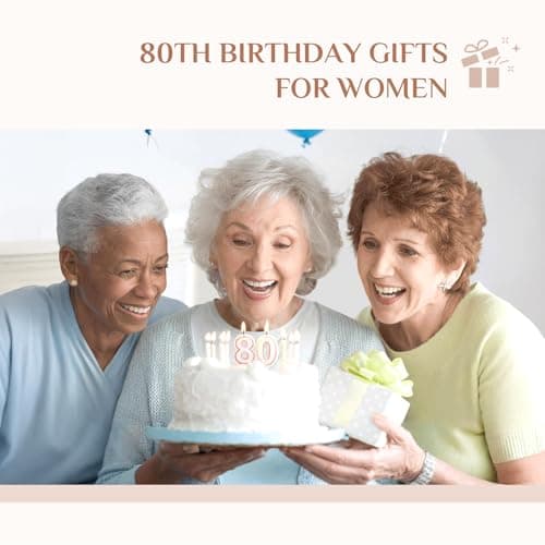 80th Birthday Gifts for Women: Best Happy Birthday Gift for 80 Year Old Woman Moms Grandmothers Friends Unique Birthday Angel Figurine Decorations