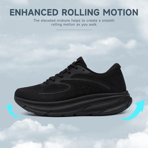 URDAR Running Shoes for Men Lightweight Casual Walking Shoes Comfortable Breathable Tennis Sneaker Cushioning Trainers