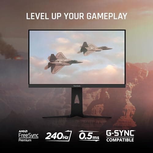 ViewSonic XG2736-2K 27 Inch 1440p Gaming Monitor, IPS with 240Hz and 0.5ms for Pro-Level Gameplay, FreeSync Premium and G-Sync Compatible, Advanced Ergonomics, 65W USB-C, HDMI, and DisplayPort Inputs