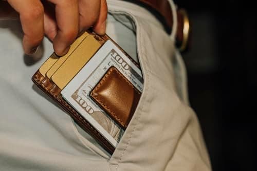 House of Jack Co. Carryall Slim Money Clip Wallet for Men, Strong Magnetic Clip, Front Pocket Wallet Card Holder With Gift Box, Full Grain Cowhide Leather,Tan