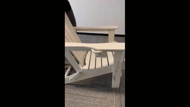 MUCHENGHY Folding Adirondack Chairs, Patio Chairs, Lawn Chairs, Outdoor Chair, Adirondack Chair Plastic, Fire Pit, Weather Resistant with Cup Holder for Deck, Backyard, Garden(Gray)