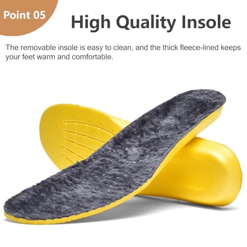 TRAILBLITZ Men's Winter Snow Boots Water Resistant Non Slip Warm Outdoor Lightweight Comfortable Durable 7.1 IN Height Hiking Shoes