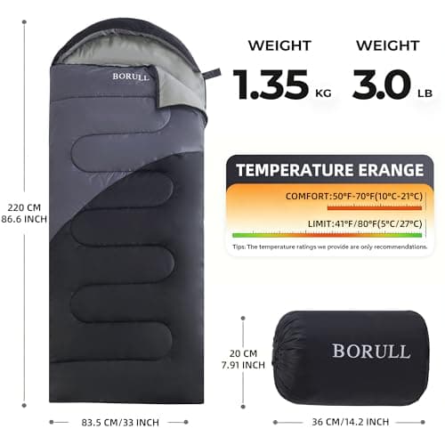 Sleeping Bags for Adults Cold Warm Weather,Backpacking Compact Lightweight Camping Sleeping Bag with Compression Sack for Kids,Camping Essentials Gear for Hiking,Travel,Climb,Outdoor, Indoor