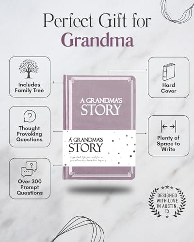 Grandma's Life Story Journal (Hardcover): A Meaningful Keepsake for Grandma to Share Her Journey & Memories, Book Includes 250+ Prompt Questions, Sentimental Gift for Mother's Day, Birthday, Christmas