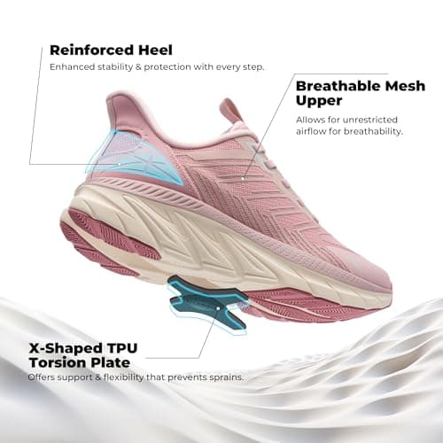 ALLSWIFIT Women's Slip On Walking Shoes Running Comfortable Tennis Breathable Non Slip Athletic Gym Workout Cross Training Fashion Sneakers