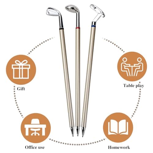 Zutcogo Funny Gifts for Men Dad Adults Husband Him Boyfriend Golfers, Golf gifts Accessories for Men, Personalized Anniversary Birthday Presents Mini Desktop Golf Ball Pen Set, Christmas Stocking Stuffers