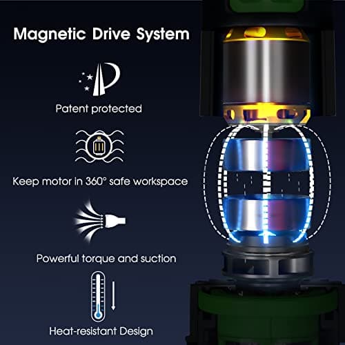 All in ONE Rechargeable Pool & Spa Hot Tub Vacuum Cleaner - Dual Mode & Magnetic Drive System, 25µm Ultra Fine Mesh Filters for Hot Tub, Small Above Ground Pools, 60 Mins (Orange)