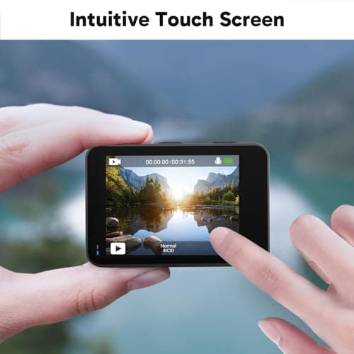 AKASO Brave 7 LE 4K30FPS 20MP WiFi Action Camera with Touch Screen EIS 2.0 Zoom Remote Control 131 Feet Underwater Camera with 2X 1350mAh Batteries Support External Microphone Vlog Camera