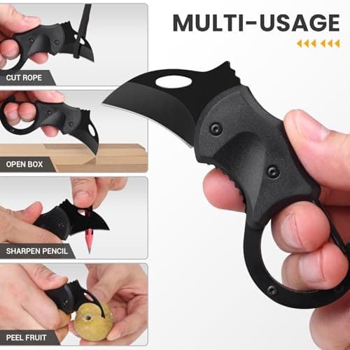 Small Pocket Knife Gift for Men, Keychain Box Cutter with 1.34inch Blade, Mini Folding Knives EDC Gadgets for Everyday Carry, Stocking Stuffers Gift for Adults Men Him