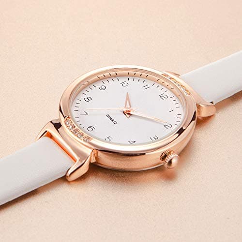 NUOVO Women's Silicone Sports Watch - Crystal Accented Leather Strap Analog Display