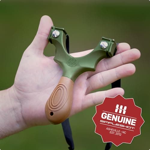SimpleShot Scout XT Slingshot with Target, Clay Ammo and Bands for Professional Hunting and Powerful Target Shooting Sling Shot
