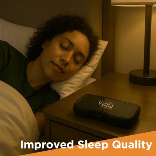 Vyzia Clip On Blue Light Blocking Glasses For Sleep | Fits Over Prescription Glasses, Orange Lenses Help Reduce Computer Eye Strain and Induce Sleep