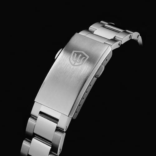 watchdives Chronograph Watch, WD16500 V2 Quartz Men Watches Japan VK63 Meca-Quartz Movement 38mm Sapphire Crystal Wristwatch 100M Waterproof Sport Watch, Stainless Steel Bracelet