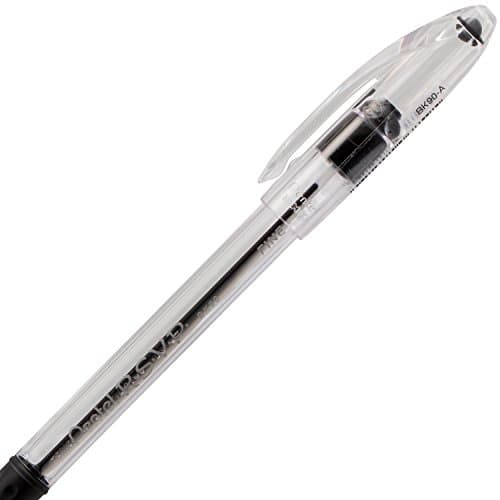 Pentel RSVP Ballpoint Pen, (0.7mm), Fine Line, Black Ink, Pack of 5 (BK90PF5A)