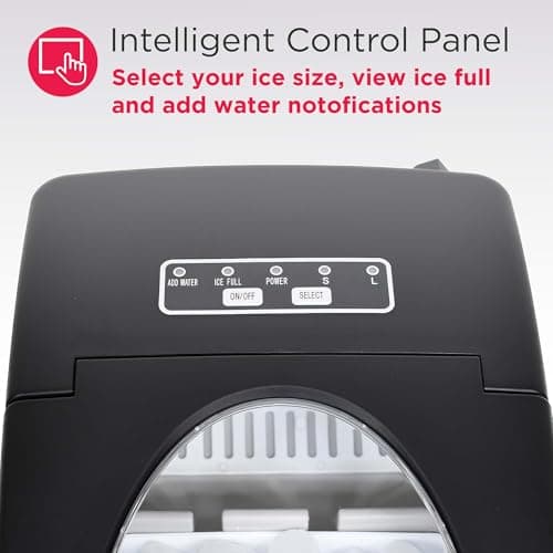 FRIGIDAIRE EFIC128AMZBLK Compact Countertop Ice Maker, 26 lb per Day, Black