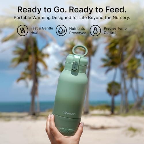 Fast Heating with Nutrients Preserved, Precise Temp Control, Dual Heating Modes for Breast Milk & Water, 17OZ Large Capacity Momcozy Portable Bottle Warmer for Breast Milk, Baby Travel Essentials B0DKHCWJ5G