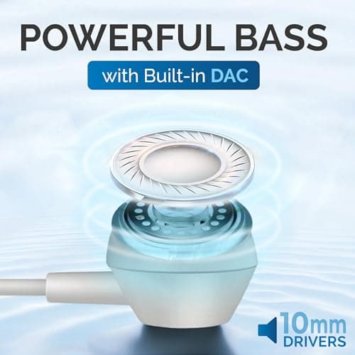 PHILIPS Wired Earbuds USB C with Microphone, in Ear Type C Headphones with mic, Powerful Bass, Lightweight, USB-C Wired Earphones, 3-Button in-line Remote Ear Buds (Black-Gray) (White)