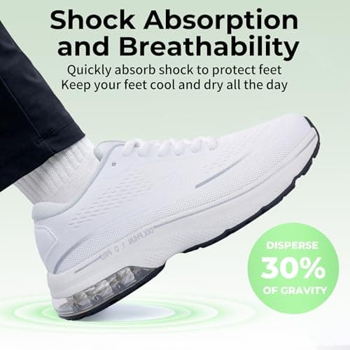 AOV Wide Toe Box Running Shoes Women Arch Support Walking Sneakers for Plantar Fasciitis Athletic Tennis Orthotic Shoes for Workout Gym Black Size 8