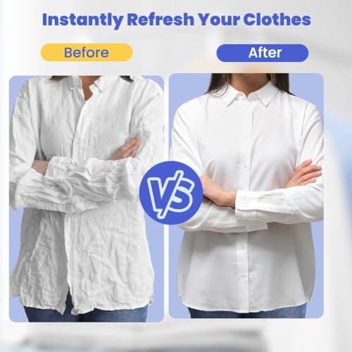 Blesgam Steamer for Clothes 700W, Fast Heat-up in 40S, 120ML Water Tank, 25g/min Strong Penetrating Steam, Portable Clothes Steamer Iron for Travel and Home(GY169)