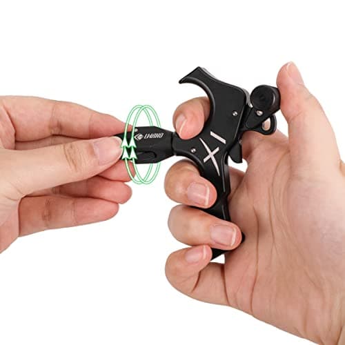LWANO X1 Compound Bow Thumb Bow Release, 3&4 Finger Grip Adjustable Archery Release Aids