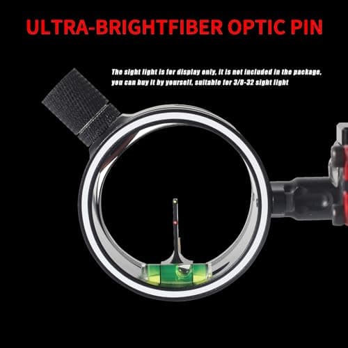 Archery Bow Sight for Compound Bows Target Hunting Single Pin or 5 Pin Bow Sight with 6X 1.75 Scope Lens Long Bar Right Hand for Quicker Sight Acquisition