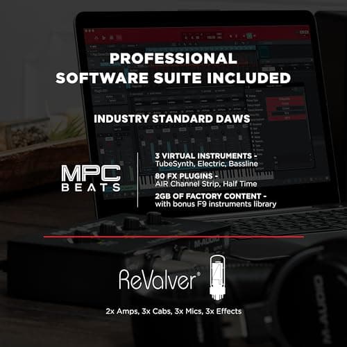 M-AUDIO M-Track Duo USB Audio Interface for Recording, Streaming and Podcasting with Dual XLR, Line and DI Inputs, plus a Software Suite Included