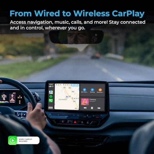 CarPlay TV Adapter - Convert Any Wired CarPlay to Wireless CarPlay - Plug in a TV Stick to Stream Netflix, YouTube, and More Right from Your car’s infotainment Screen