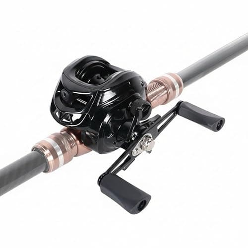 Metal + Nylon Baitcasting Reel - 7.2:1 High-Speed, Metal Spool, Dual Magnetic Brake, 8kg Drag, Long-Casting Anti-Backlash Lure Reel for Bass & Multi-Species Fishing