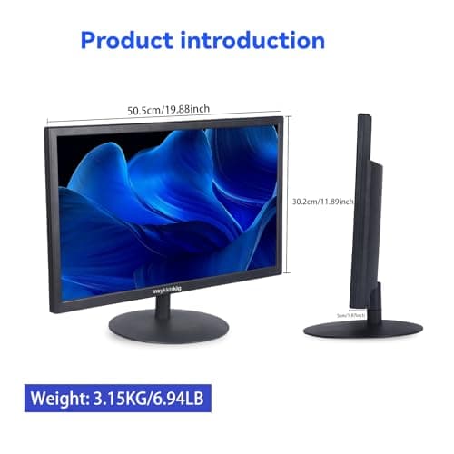Touchscreen Monitor 21.5" FHD 1080P Multi-Touch Screen HDMI VGA Type-B Dual Speakers,75Hz,VESA,Brightness 300cd/m²,Tilt Adjust,PC Office Laptop Business Computer Desktop Touch Display