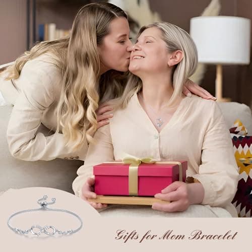 Gifts for Mom, Infinity Love Bracelets for Mom, Birthday Gifts for Women Wife Mother B0DGDBWBKV