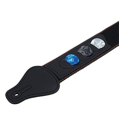 tifanso Guitar Strap, Soft Cotton Straps With 3 Pick Holders, Button Headstock Adaptor, 1 Pair Locks and 3 Picks Set For Electric/Acoustic Guitar