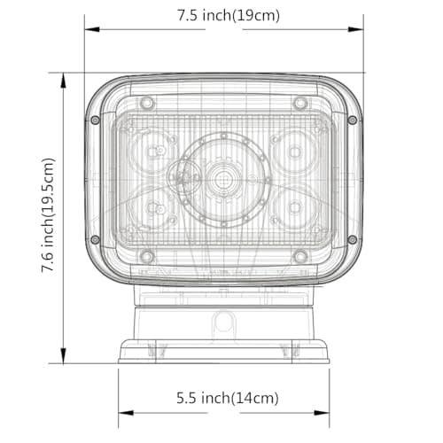 Led Search Light 6 Inch 60W 360 Degrees Rotating Remote Control 9-32V Work Lamp Spot Driving Lamps Fog Lights Offroad Lights Hunting SUV ATV 4X4 Truck Boat Camping Fishing Exploring Lighting