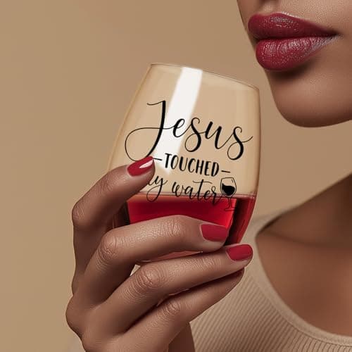 LITTLEBIGGER Friendship Gifts for Women – Christmas Wine Glasses – 15 oz Scratch-Resistant Wine Glass, Birthday Gifts for Women, Mom, Sisters, Friends, Gifts for Christians, Christmas gifts