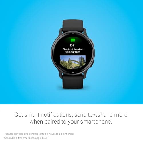 Garmin Vívoactive 5, Health and Fitness GPS Smartwatch, AMOLED Display, Up to 11 Days of Battery, Slate Aluminum Bezel with Black Case and Silicone Band