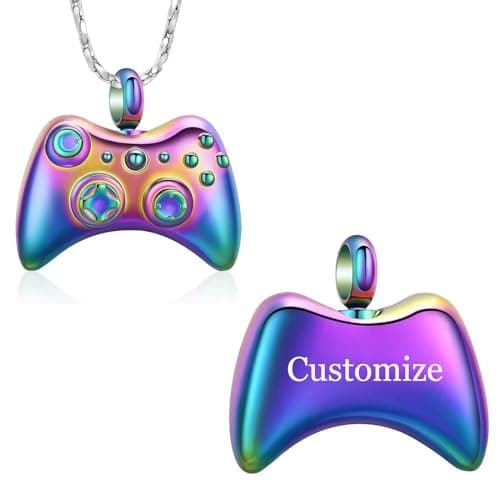 Memorial Pendant, Ashes Necklace of Loved One, Keepsake Gifts for Men Women Imrsanl Game Controller Urn Necklace Cremation Jewelry for Ashes B0CTMCX9JM