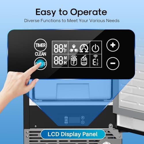 ICEPURE 15“ Under Counter Ice Maker, Built-in/Commercial Ice Machine with Drain Pump, 90 Lbs/24H, Auto-Cleaning, 24H Timer, 26Lbs Storage, Stainless Steel, Perfect for Commercial & Home