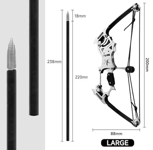 Archery Bow Set Left and Right Hand Compound Bow Hunting Bow Metal Material Catapult RH/LH for Practice Archery