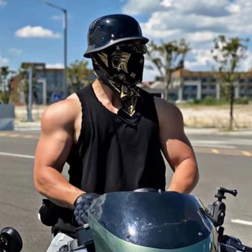 DOT Certified German Style Motorcycle Half Helmet, Vintage ABS Lightweight Helmet for Adults, Retro Half Face Helmet for Cruiser Scooter Chopper
