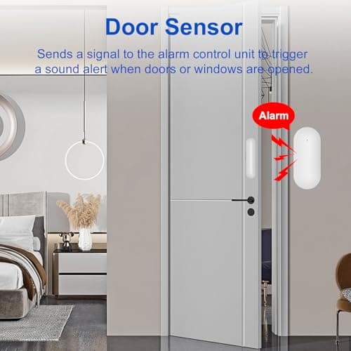 WiFi Wireless Alarm System for Home Security - 24/7 Protection Smart Home Devices 4.3" Touch Screen, GSM/4G+WiFi, App Instant Alerts, No Monthly Fee, Alexa Compatible for Villa, Kids Safety (24 pcs)