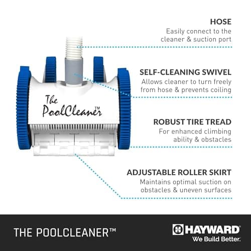 Hayward W3PVS40JST Poolvergnuegen Suction Pool Cleaner for In-Ground Pools up to 20 x 40 ft. (Automatic Pool Vaccum), White